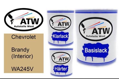 Chevrolet, Brandy (Interior), WA245V: 1L Lackdose + 1L Klarlack + 500ml Härter - Set, von ATW Autoteile West.